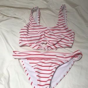COPY - Red/white striped Stella Cove 2 piece swimsuit